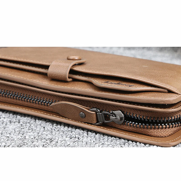 Мужское портмоне S6703 Baellerry Business (7 отделений, на молнии, с ручкой)